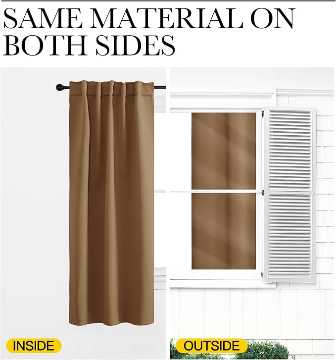NICETOWN Bedroom Blackout Curtain Panels - Image 6