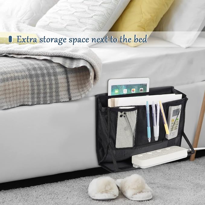 Bedside Caddy Organizer for Dorm Bed Rails - Image 3