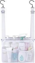 4 Storage Pockets Adjustable Hanging Mesh Bathroom Bag, Shower Caddy College by GUMQDD