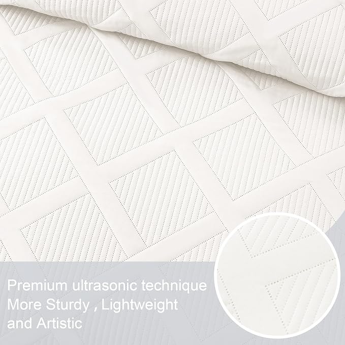 Exclusivo Mezcla Quilt King Size, Modern Striped Pattern, Lightweight Bedding - Image 4