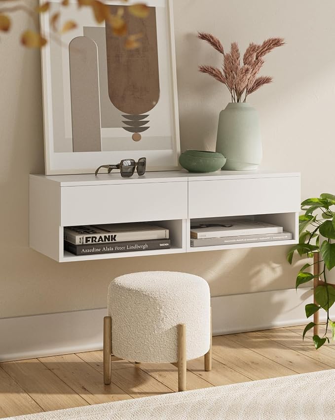 Modern White Floating Nightstand - Image 8