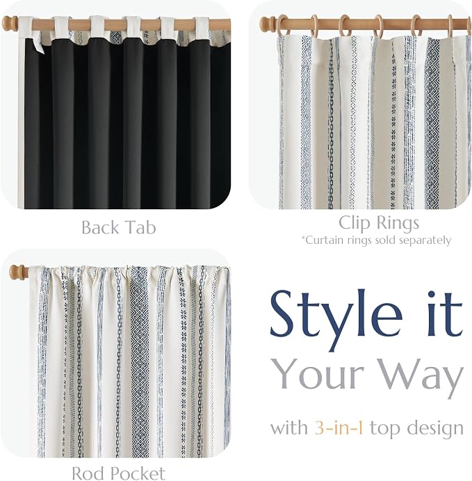 jinchan Boho Blackout Curtains 63 Inch Length - Image 6
