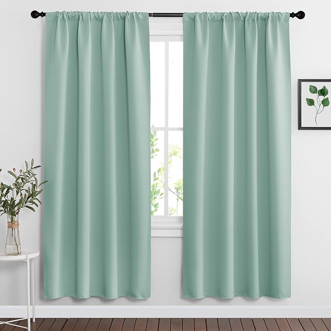 RYB HOME Blackout Curtains for Bedroom Living Room Nursery 72 inches Long | by RYBHOME