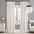 MIULEE Velvet Curtains 50W x 84L 2 Panels Ivory Blackout Curtains | Luxury by MIULEE