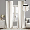 MIULEE Velvet Curtains 50W x 92L 2 Panels Ivory Blackout Curtains | Luxury by MIULEE