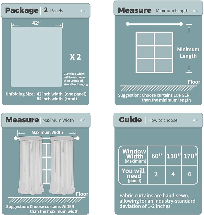 BGment Dove Grey 100% Blackout Curtains 84 Inches Long - Image 4