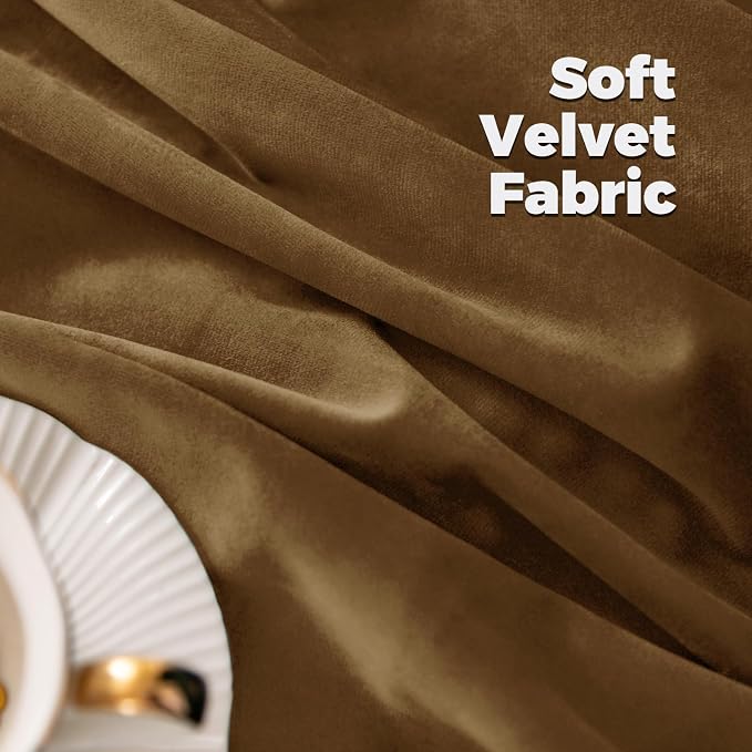 BGment Bronze Brown Velvet Blackout Curtains - Image 5