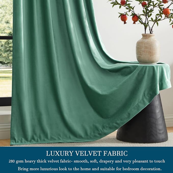 PRIMROSE Velvet Curtains 120 inch Long - Image 3