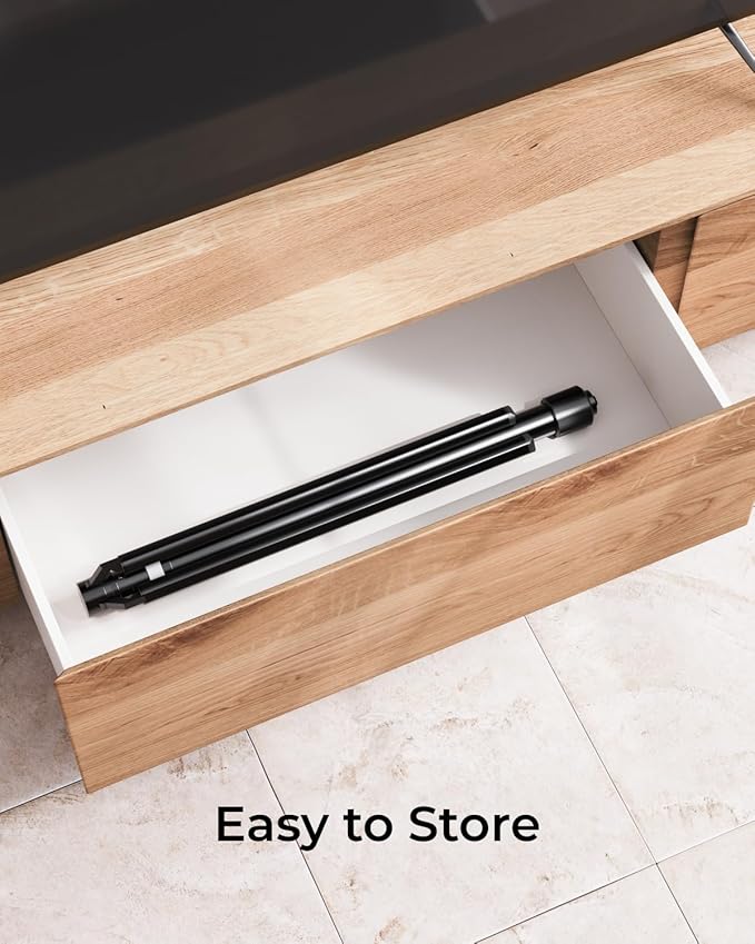 ULTIMEA 2-Pack Universal Height-Adjustable Speaker Stands, Black Floor Speaker Stand with 3KG Capacity, Extendable from 62cm to 93cm for Satellite Speakers, Steady 310