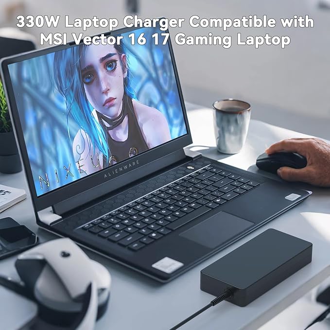 OSISZI 330W ADP-330GB D Laptop Charger Compatible with MSI Titan 18 HX Titan GT77 HX A2X A14V Vector 16 17 GP76 HX AI 16" 400 Gaming Raider 18 A18 HX AI 18“ GE68HX GE78HX RTX5090 Power AC Adapter