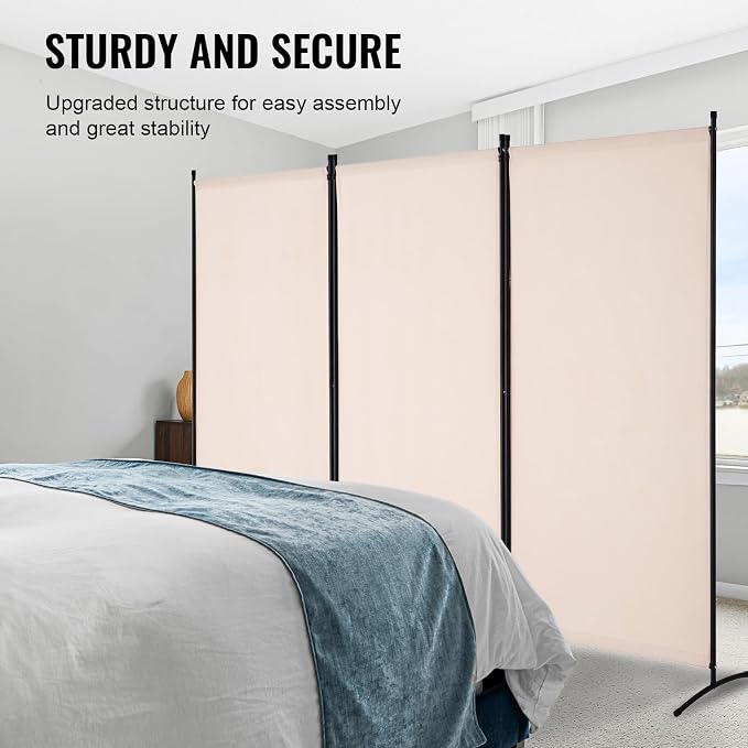 VEVOR Room Divider, 3 Panel Room Divider, Folding Privacy Screen and Portable - Image 4