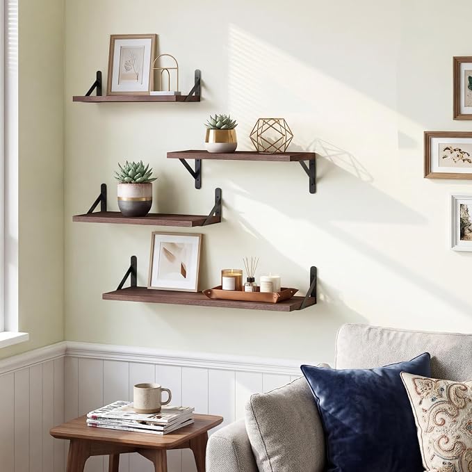 YGEOMER 4 Different Sizes Floating Shelves - Image 6
