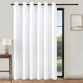 KOUFALL 84 x 96 Inches Long White Curtains, Semi Blackout Extra Wide Living by KOUFALL