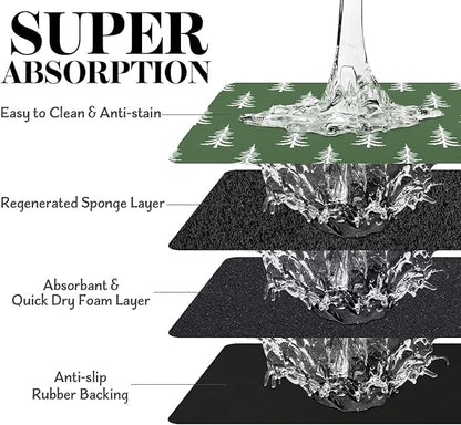 Dog Cat Food Mats for Floors, Absorbent Dog Bowl Mats for Food and Water, Quick Dry Pet Food Mat Non-Slip Pet Supplies