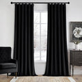 MIULEE Velvet Curtains 50W x 84L 2 Panels Black Blackout Curtains | Luxury by MIULEE
