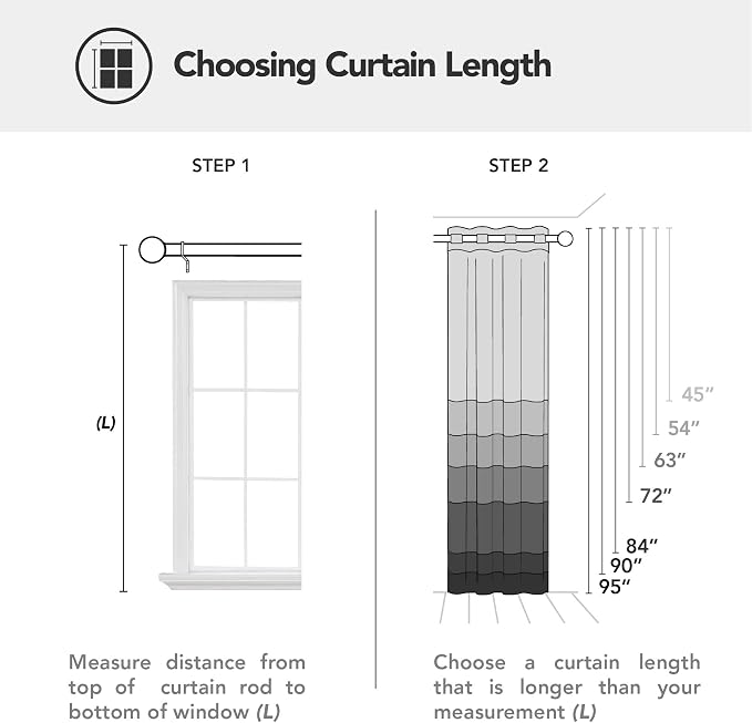 Deconovo Curtains for Living Room, Pattern Blackout Curtains 54 Inches Long | - Image 6