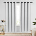 COSVIYA Grommet Blackout Room Darkening Pure White Curtains 72 inch Length | by COSVIYA