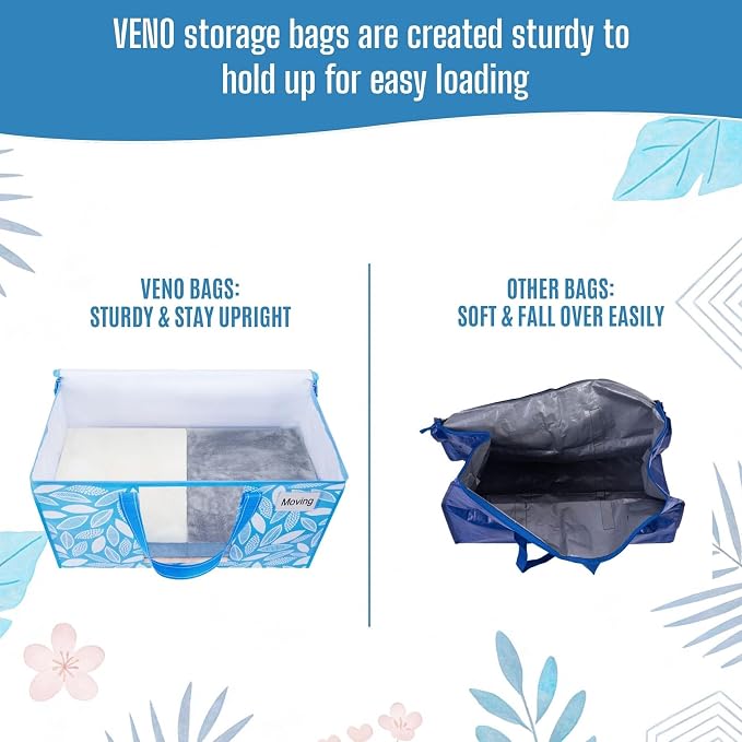 VENO Moving Bags, Wide Open Top, Spring Breeze, 6 Pack | Moving boxes - Image 6
