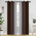 COSVIYA Curtains & Drapes Grommet Ombre Brown Curtains W42 x L84 Inch | by COSVIYA