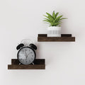 Small Walnut Floating Shelves for Wall, 8 in Shelf by Unknown