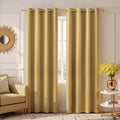 KOUFALL Gold Luxury Blackout Curtains by KOUFALL