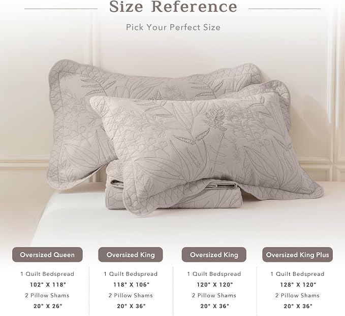 CozyTide Oversized Queen Quilt 102"x118", Pre-Washed Cotton Lightweight - Image 7