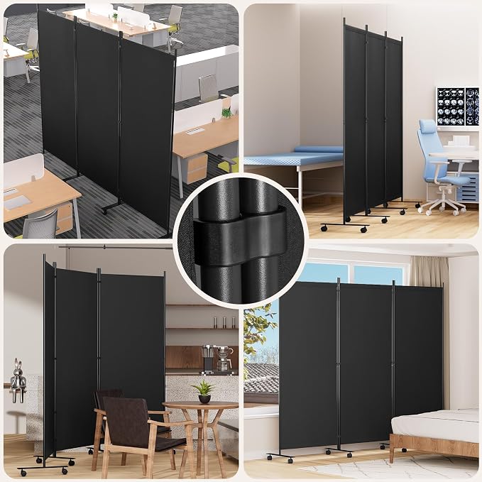 Room Divider 102'' Wide Folding Room Divider Panel - Image 8