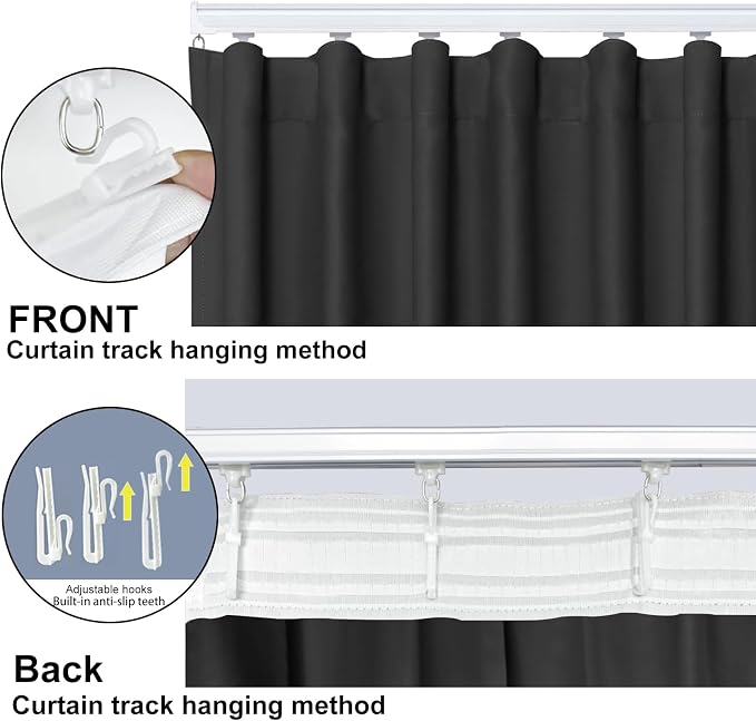 Room Divider Blackout Curtain Track Curtains Wall Dividers Panels Screen - Image 5