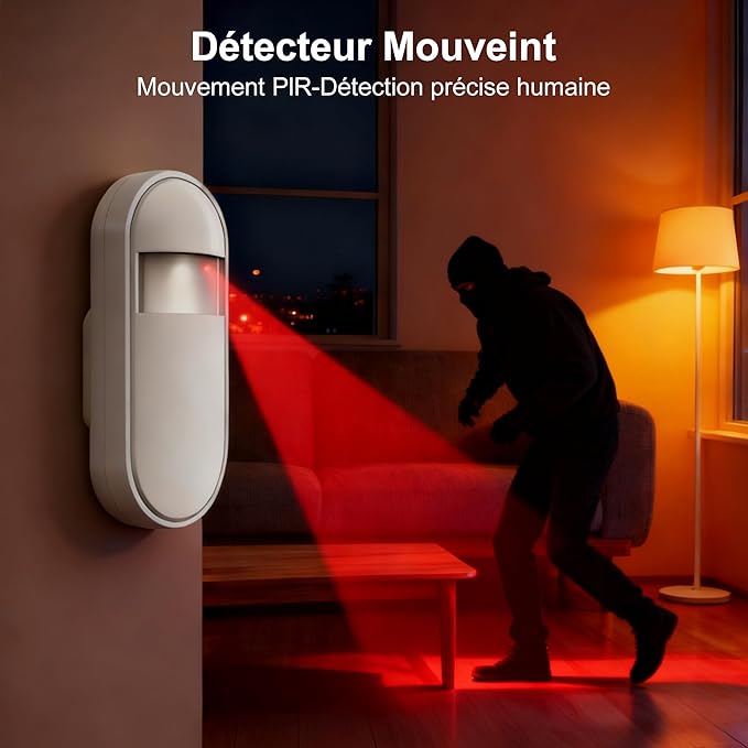 XUK Wireless 4G/GSM/Wi-Fi Security System for Home/Apartment, Smart Security Alarm with Door/Window Sensors, PIR Motion Detector, Compatible with Alexa/Google Home, Easy Installation (13pcs Set)