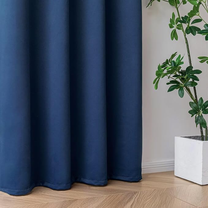 IGEMAEVE Blackout Curtains for Bedroom Grommets Navy Blue 70" W x 84" L | - Image 5