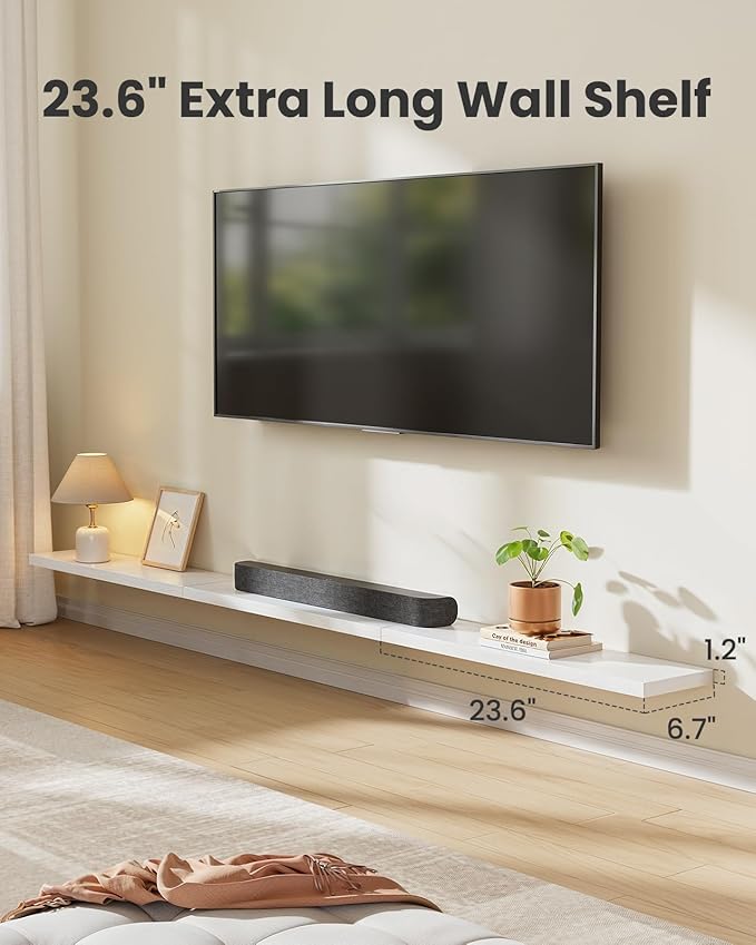 Amada 23.6" Floating Shelves for Wall Decor & Storage, Living Room, 22 lbs - Image 3