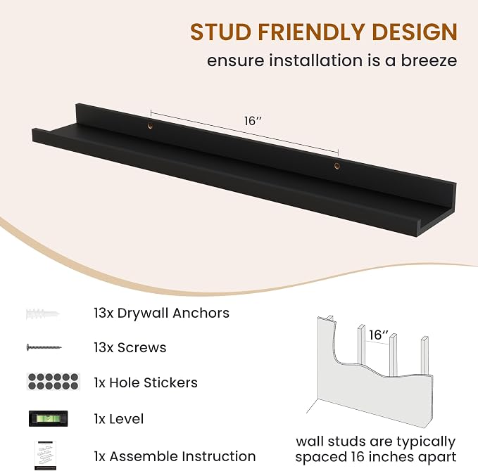 Picture Ledge Shelf, Floating Shelves - Image 5