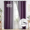 COSVIYA 100% Blackout Purple Ombre Curtains by COSVIYA