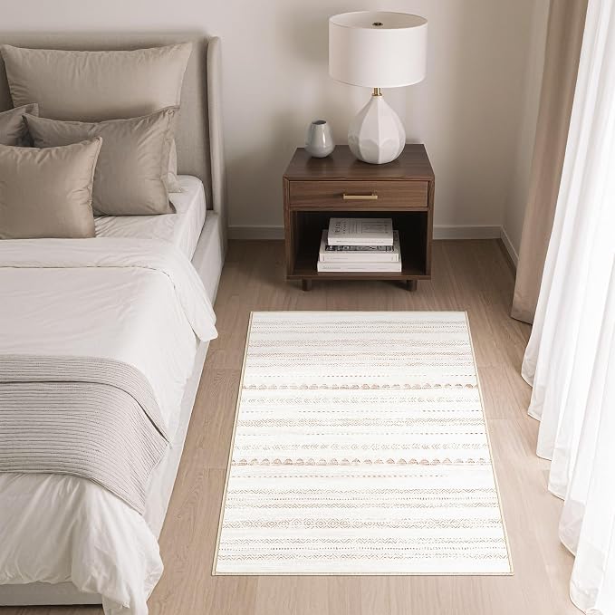 Nakagishi Boho 2x3 Washable Area Rug Non Slip Carpet - Image 4