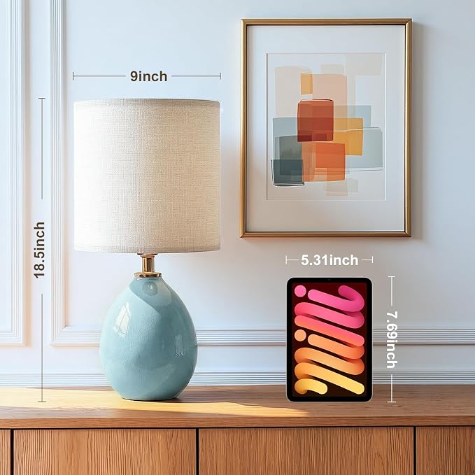 18.5" Table Lamp Set of 2 for Living Room Bedroom, Bedside Lamps for Night - Image 5