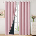 YoungsTex Light Pink 100% Blackout Curtains 84 Inch Length, Room Darkening by YoungsTex