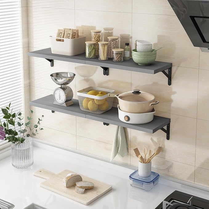 YGEOMER 4 Different Sizes Floating Shelves - Image 6