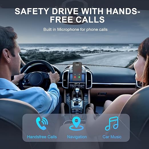 AUX Bluetooth 5.4 Receiver, Auxiliary Audio to Bluetooth 5.4 Adapter, 3.5mm Wireless Audio Receiver, Supports Hands-Free Calling Compatible Devices, Suitable for Home/Car Speakers/Stereo Sound Systems