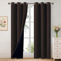 YoungsTex Dark Brown 100% Blackout Curtains 84 Inch Length, Room Darkening by YoungsTex