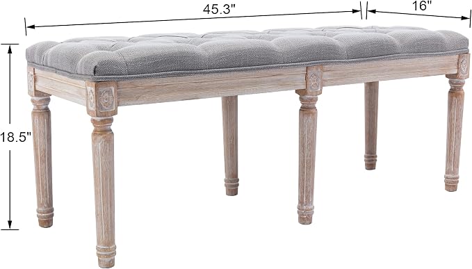 chairus Fabric Upholstered Dining Bench - Image 2