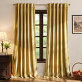 MIULEE Velvet Curtains 52x108 inches 2 Panels Gold Blackout Curtains | Luxury by MIULEE