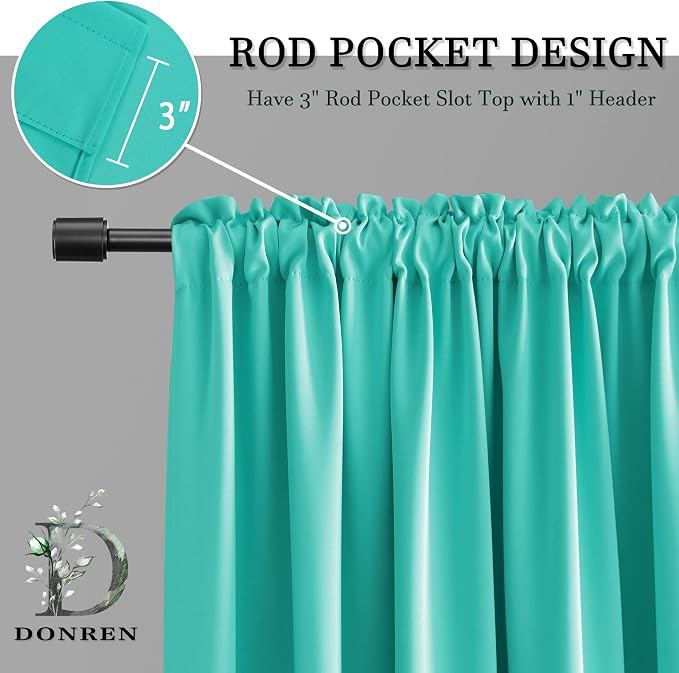 Turquoise Blackout Curtains - Image 4