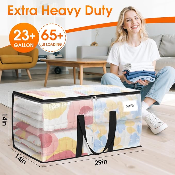 Moving Bags Extra Heavy Duty Oversized Clear Storage Bags - Image 2