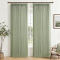 Thick Linen Two Layer Blackout 86 Inch Room Divider Curtains 2 Panels Set by PleatedDrapes