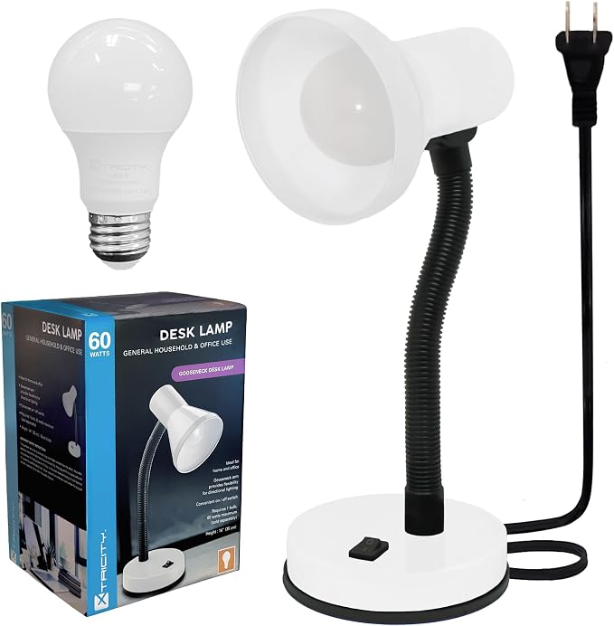 Xtricity LED Desk Light, 360° Adjustable Gooseneck, | Home and Office Lamp by Xtricity