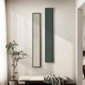Framed Beige Green Abstract Vertical Wall Art Decor by Cuspin