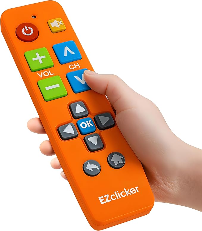 Samsung Replacement TV Remote Compatible with Samsung TV's ONLY (Orange) Big Button TV Remote Control, Simplified and Easy to Use (2xAAA Batteries not Included)