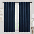 RYB HOME Navy Blue Velvet Curtains & Drapes 72 inches Long by RYBHOME
