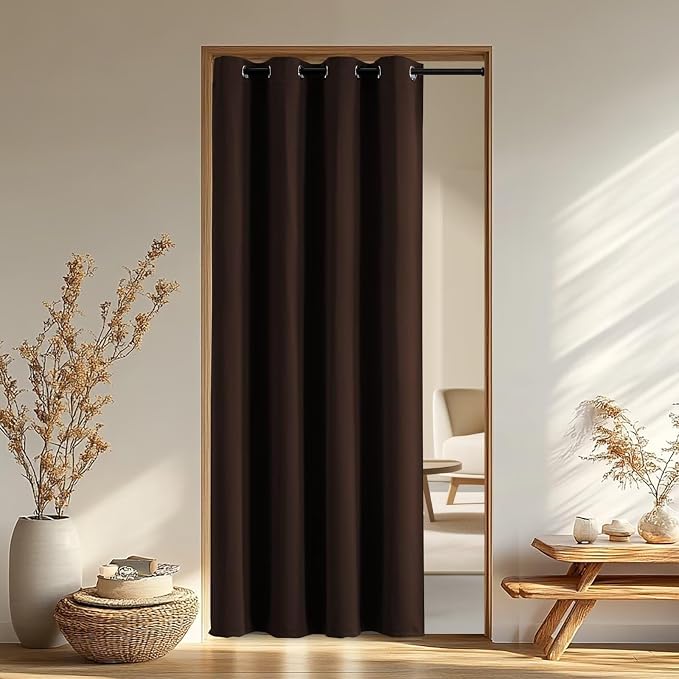 IGEMAEVE Blackout Curtains & Drapes Chocolate 40" W x 84" L | Bedroom | Living by IGEMAEVE
