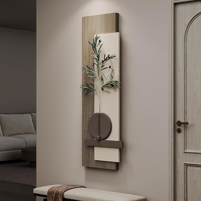 Modern Neutral 3D Textured Long Narrow Vertical Wall Art - Image 4